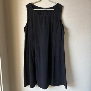 Black Denim Dress Plus Size 2XL Academia Whimsygoth 90s